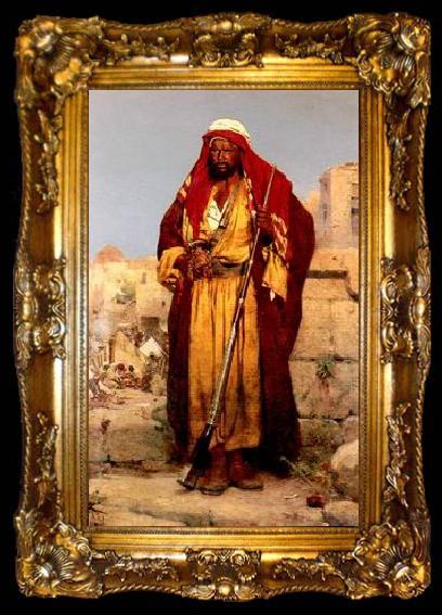 framed  unknow artist Arab or Arabic people and life. Orientalism oil paintings  525, ta009-2